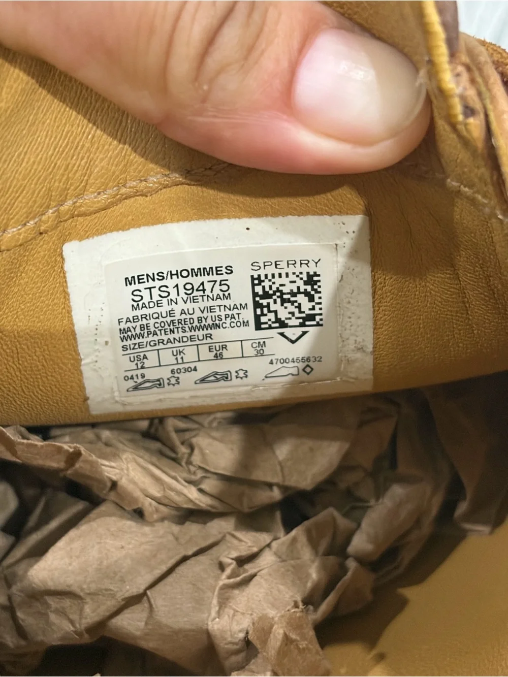 Sperry Men’s Boat Shoes in Tan/Brown Leather